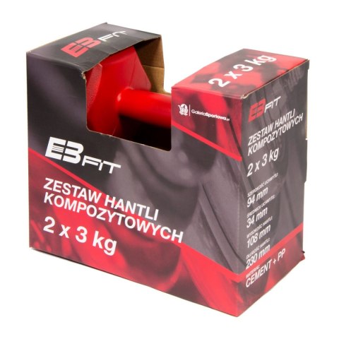 ZESTAW HANTLI KOMPOZYTOWYCH 2X3 KG EB FIT