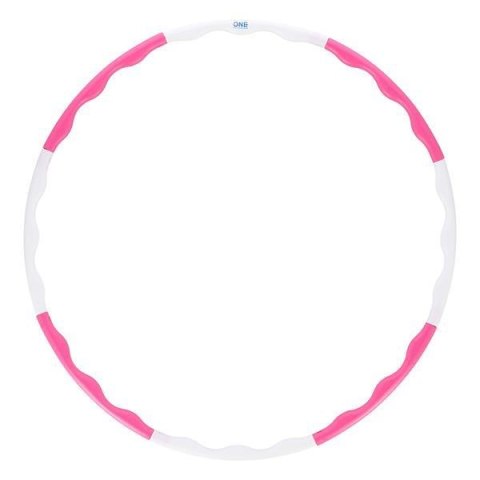 HHP090 PINK-WHITE HULA HOP 0,4KG 90CM ONE FITNESS