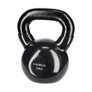 KNV10 BLACK KETTLEBELL ŻELIWNY POKRYTY WINYLEM HMS