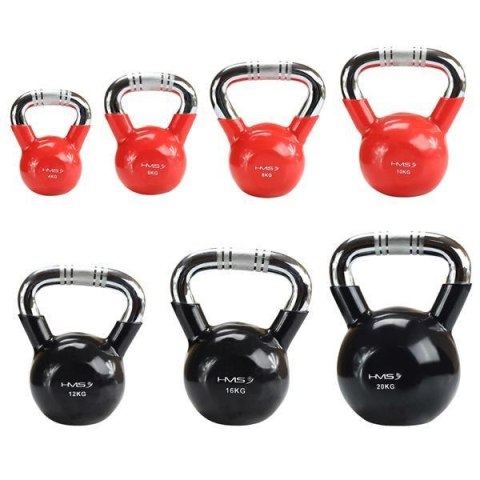 KTC08 RED UCHWYT CHROM RADEŁKOWANY KETTLEBELL ŻELIWNY HMS