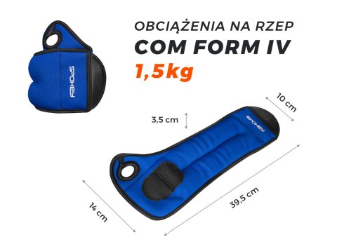 Obciążenia na rzep na nadgarstki Spokey COM FORM IV (2 x 1,5 kg)