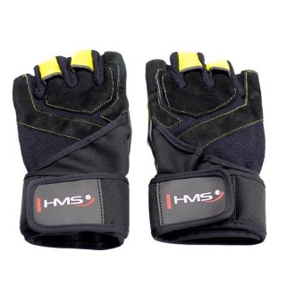 RST01 BLACK/YELLOW ROZM. L RĘKAWICE NA SIŁOWNIĘ HMS