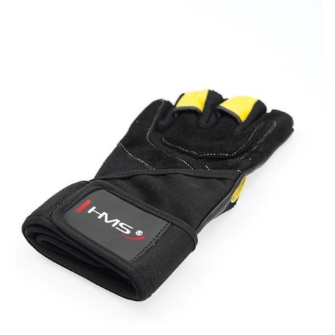 RST01 BLACK/YELLOW ROZM. L RĘKAWICE NA SIŁOWNIĘ HMS