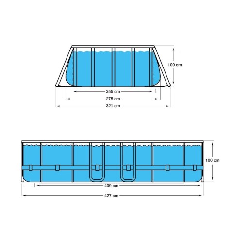 JILONG Basen Ogrodowy JILONG Super Rattan 427x275x100 cm