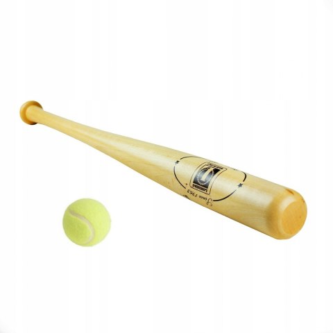 Londero Drewniany Kij Baseballowy LONDERO 75 cm z Piłką do Tenisa