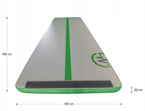 Master AirTrack Dmuchana Mata Gimnastyczna MASTER 400 x 150 x 20 cm Grey-Green