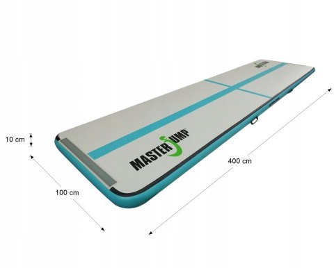 Master AirTrack Dmuchana Mata Gimnastyczna MASTER S-Pro 400 x 100 x 10 cm Grey-Teal