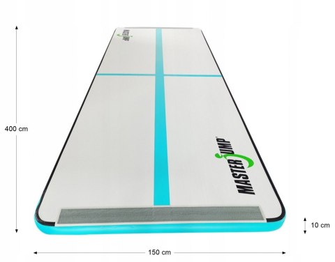 Master AirTrack Dmuchana Mata Gimnastyczna MASTER S-Pro 400 x 150 x 10 cm Grey-Teal