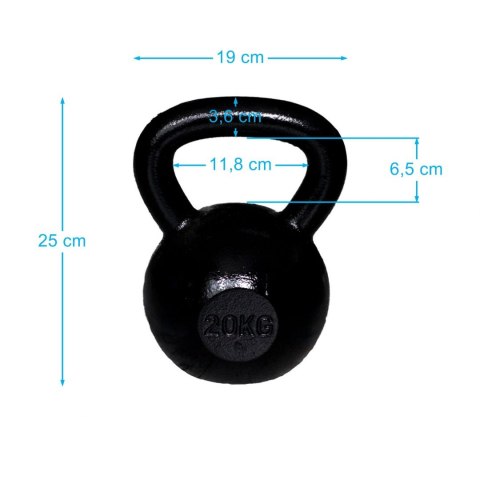 Spartan Sport Kettlebell Żeliwny Kula Kettle SPARTAN 20 kg