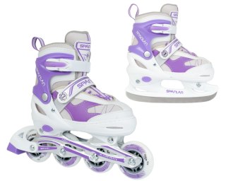 Spartan Sport Łyżworolki 2w1 SPARTAN Purple-White Inliner (30-33)