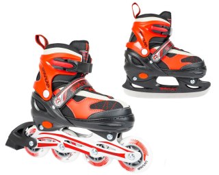 Spartan Sport Łyżworolki 2w1 SPARTAN Red Inliner (30-33)