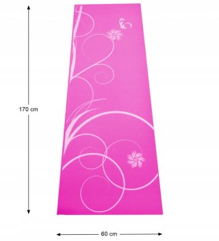 Spartan Sport Mata do Ćwiczeń Jogi SPARTAN Pink 170 x 60 cm - różowa