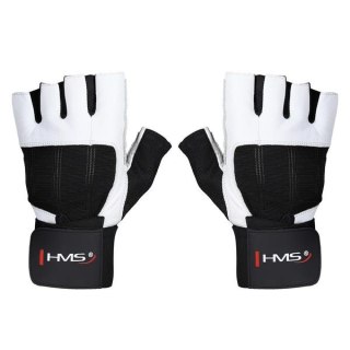RST04 WHITE-BLACK ROZM. M RĘKAWICE NA SIŁOWNIĘ HMS