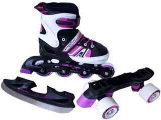 Spartan Sport Łyżworolki Wrotki 3w Inline Ice disco 34-37