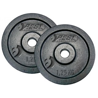 OBCIĄŻENIE ŻELIWNE CZARNE 2X1,25 KG BEST SPORTING FI 30MM