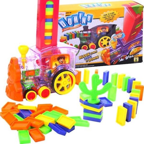 Ciuchcia domino + 80 klocków