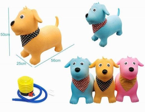 Konik skoczek gumowy Piesek z pompką