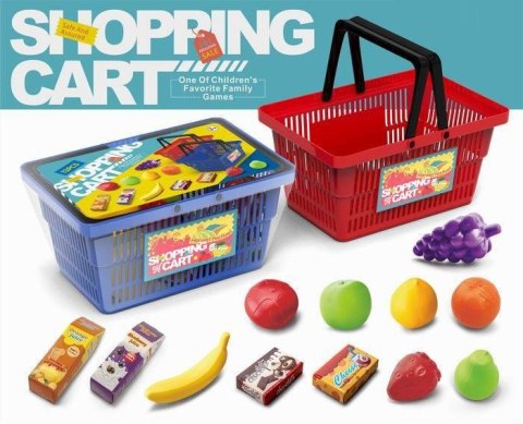 Koszyk na zakupy z produktami 2 kolory