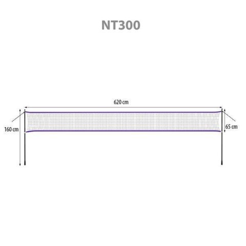 NT300 SIATKA DO BADMINTONA 620x65cm + POKROWIEC PEŁNY NILS