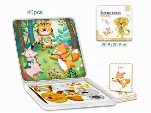 Puzzle magnetyczne Zwierzątka 40 szt.