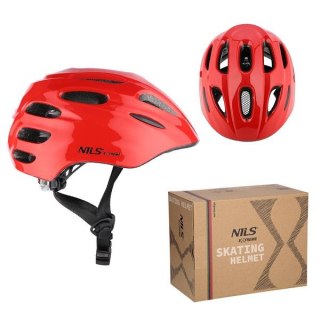 MTW01 LED KASK CZERWONY ROZM. S (44-50 cm) NILS EXTREME