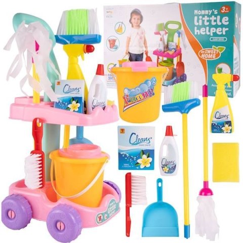 Zestaw do sprzątania na wózku z wiaderkiem