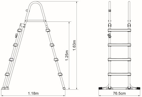 Bestway Drabinka do Basenu BESTWAY 122 cm